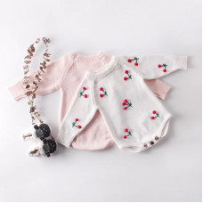Knitted bodysuit with a "Cherry" pattern