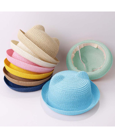 Шляпка плетеная с уш...