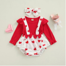 Cute set with hearts print