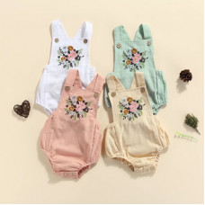 Romper-jumpsuit with embroidery