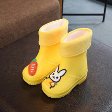 Rubber print boots with an insert