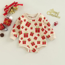 Oversize romper with gift print