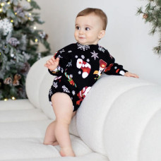 Oversize bodysuit with a New Year's print