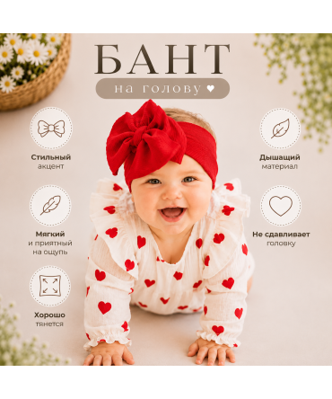 Бант из фланели...