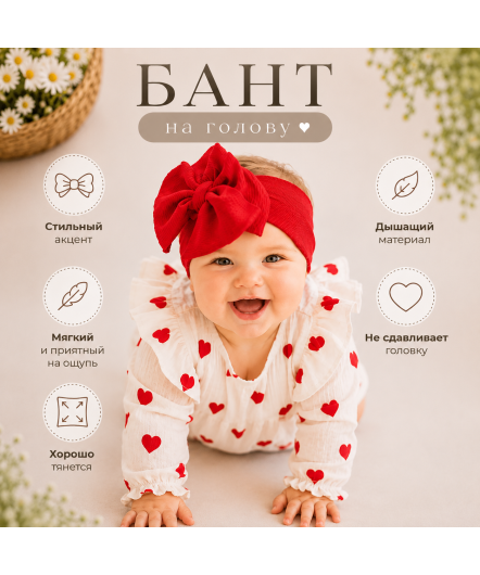 Бант из фланели...