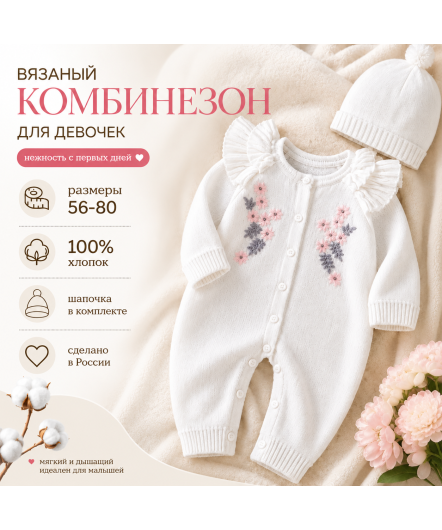 Комбинезон вязаный с...