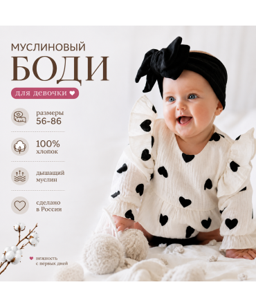 Боди из муслина в се...